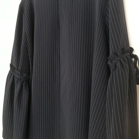 Pin strips with a Detailed Sleeves Blouse - Picture 2 of 4